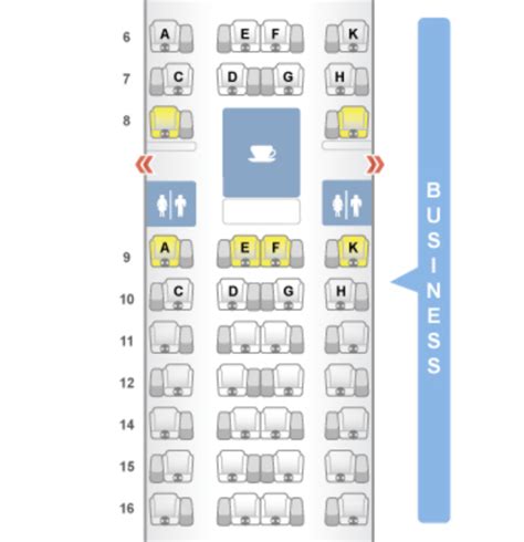 Seat map of Garuda Boeing 777.